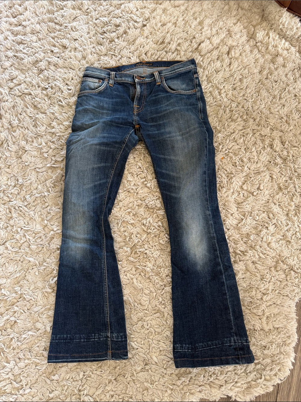 Nudie Japanese denim kick flare jeans size 29